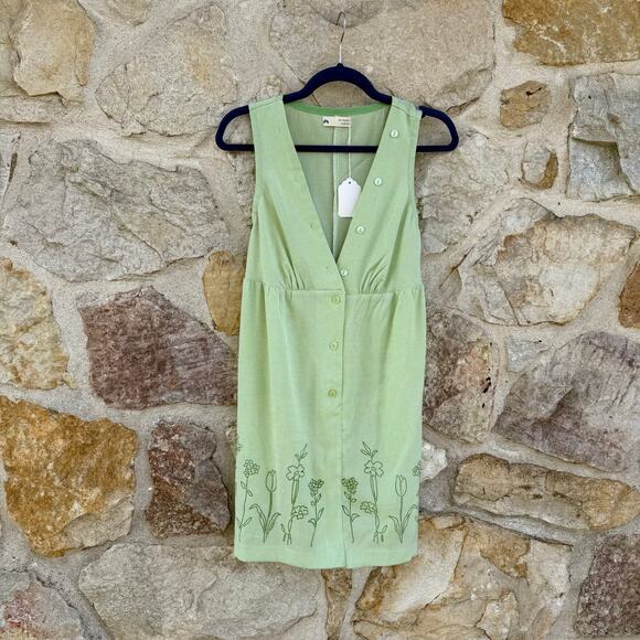 Handmade upcycled gingham sleeveless dress size small - Picture 3 of 5